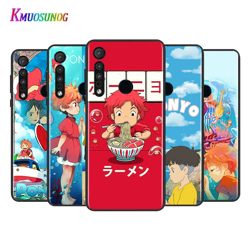 

Cute Anime ponyo For Motorola G9 G8 G Stylus Power One Fusion Hyper Edge E7 E6 5G Plus Play Lite Silicone Phone Case