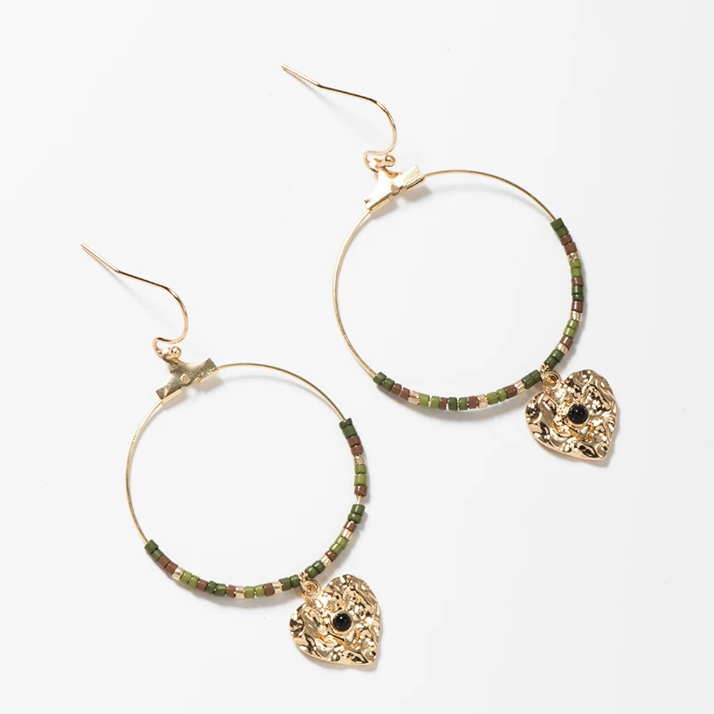 Женские богемные золотистые серьги-подвески без лихорадки Новое поступление 2019