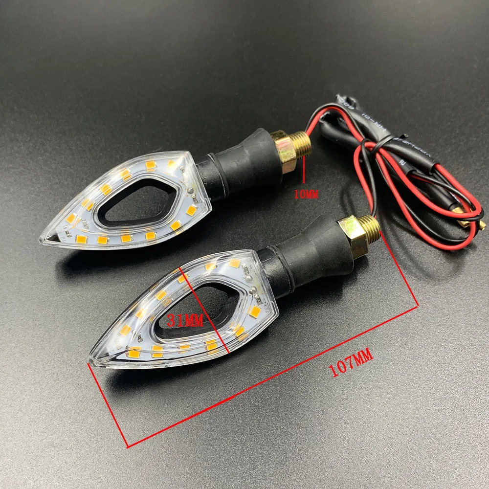 

4pcs FOR BMW KAWASAKI YAMAHA R1 Motorcycle LED Turn Signal Moto Flasher Indicator Light DC 12V Universal Clear Blinker Lamp