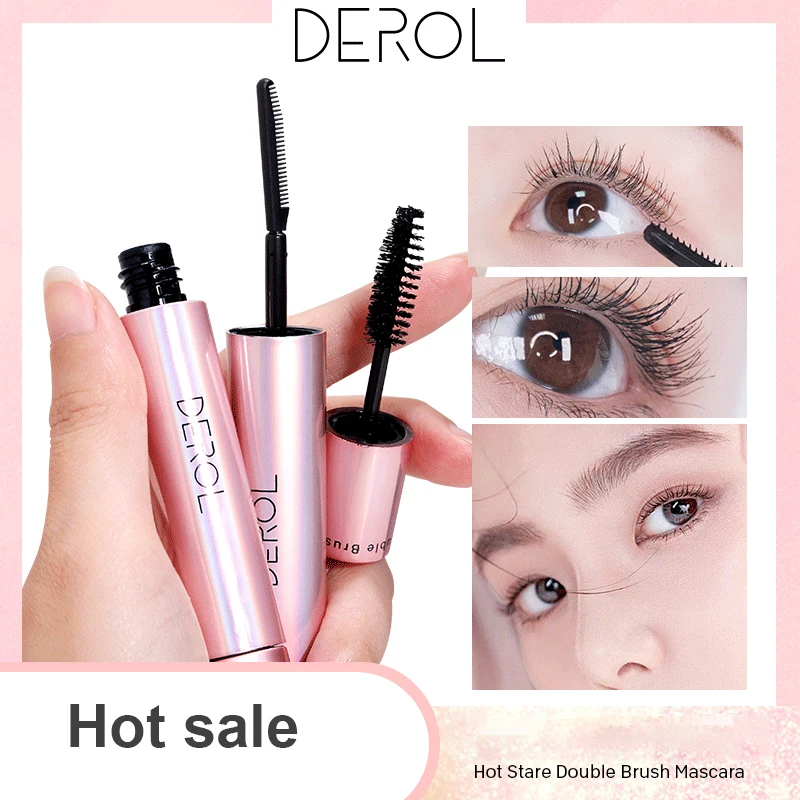 Двухсторонняя тушь для ресниц DEROL праймер укладки водостойкая и не