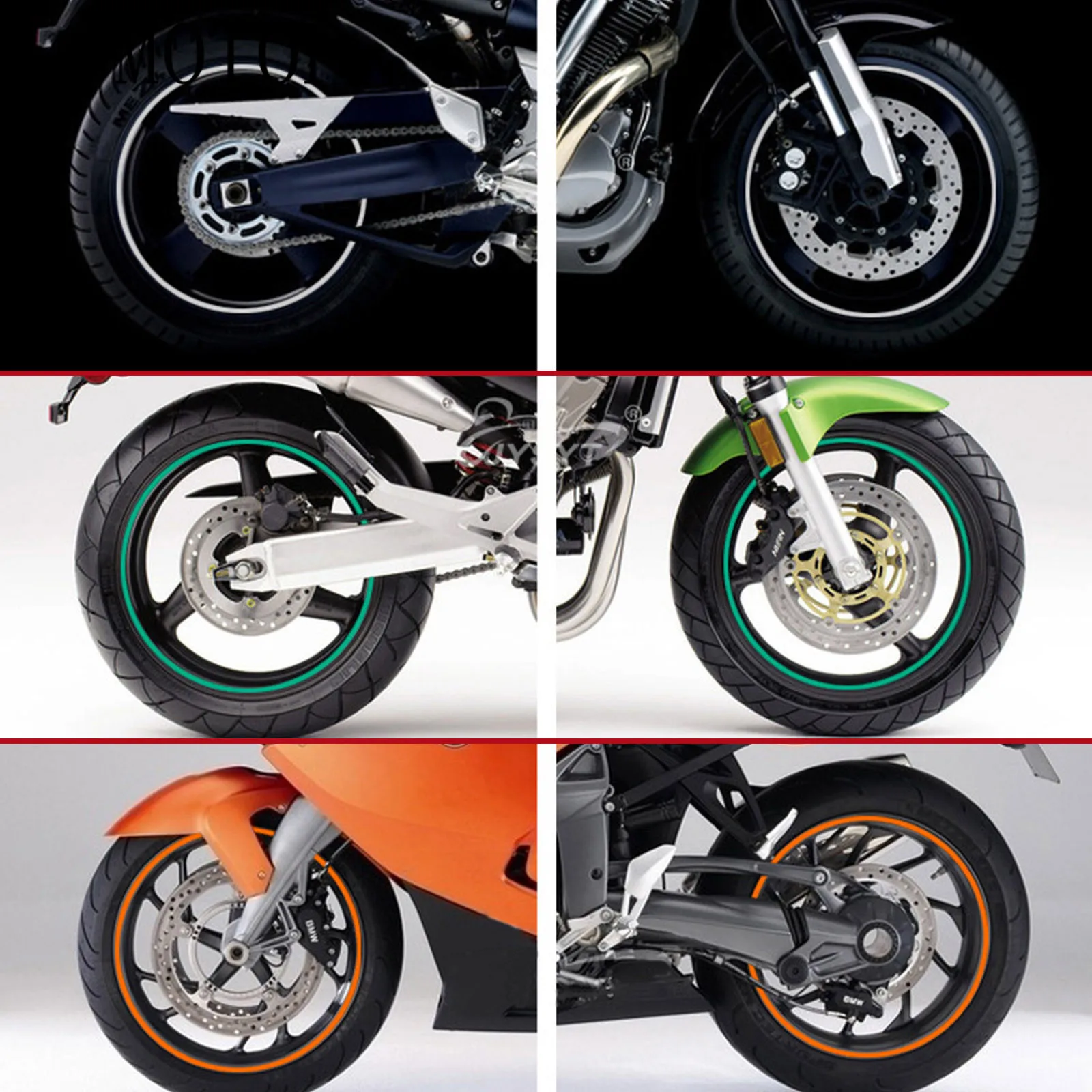 

Motorcycle Wheel Sticker Motocross Reflective Decals Rim Tape Strip For Honda VT1100 X-11 CBR250R ST1300 forza 300 CBR650R