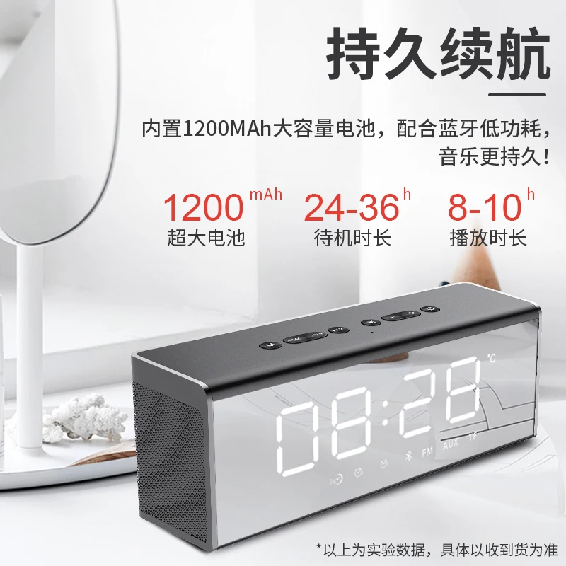 Bluetooth динамик Будильник беспроводной мобильный телефон компьютер домашний