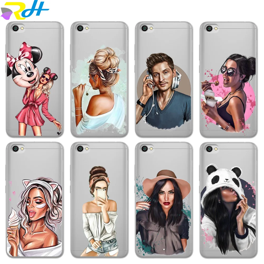 Для Redmi Coque Etui силиконовый мягкий чехол Модный черный красивый для мальчика xiaomi Note
