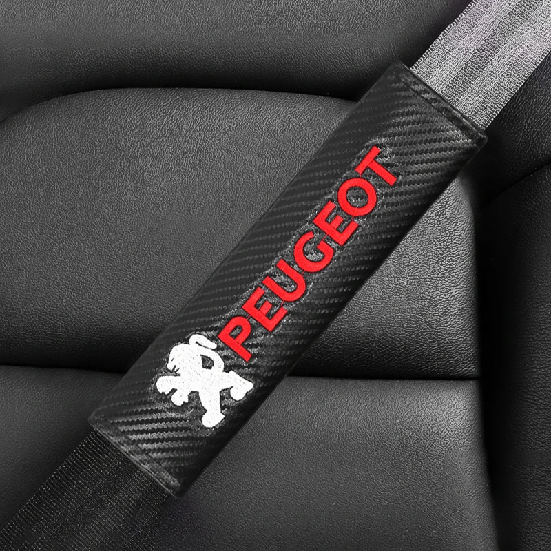 

1/2pcs Car Seat Belt Shoulder Pads Cover For Peugeot 107 108 206 308 207 108 307 508 2008 3008 Interior Decoration Accessories