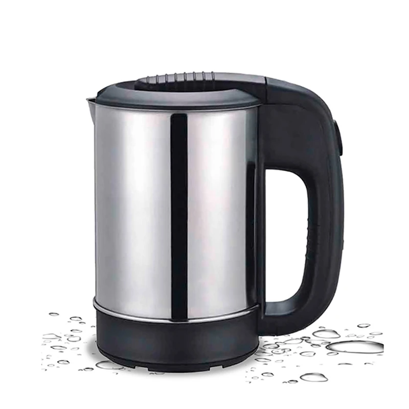 

Mini Electric Kettle Stainless Steel 1000W Portable Travel Water Boiler Pot EU Plug