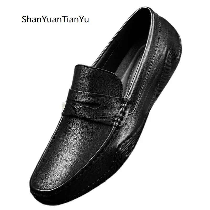 

Shoes New Men's High Quality Men Genuine Leather Fashion Shoe Male Vinage Classic Loafers Shoes Soulier Homme Moccasins