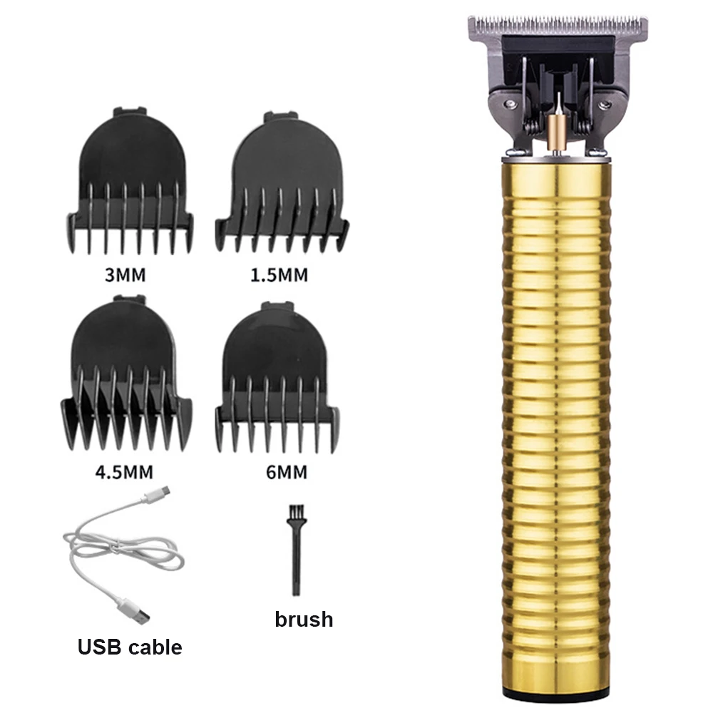 

USB Rechargeable Baldheaded Hair Clipper Electric hair trimmer Cordless Shaver Trimmer 0mm Men Barber Hair Cutting Machine 5W