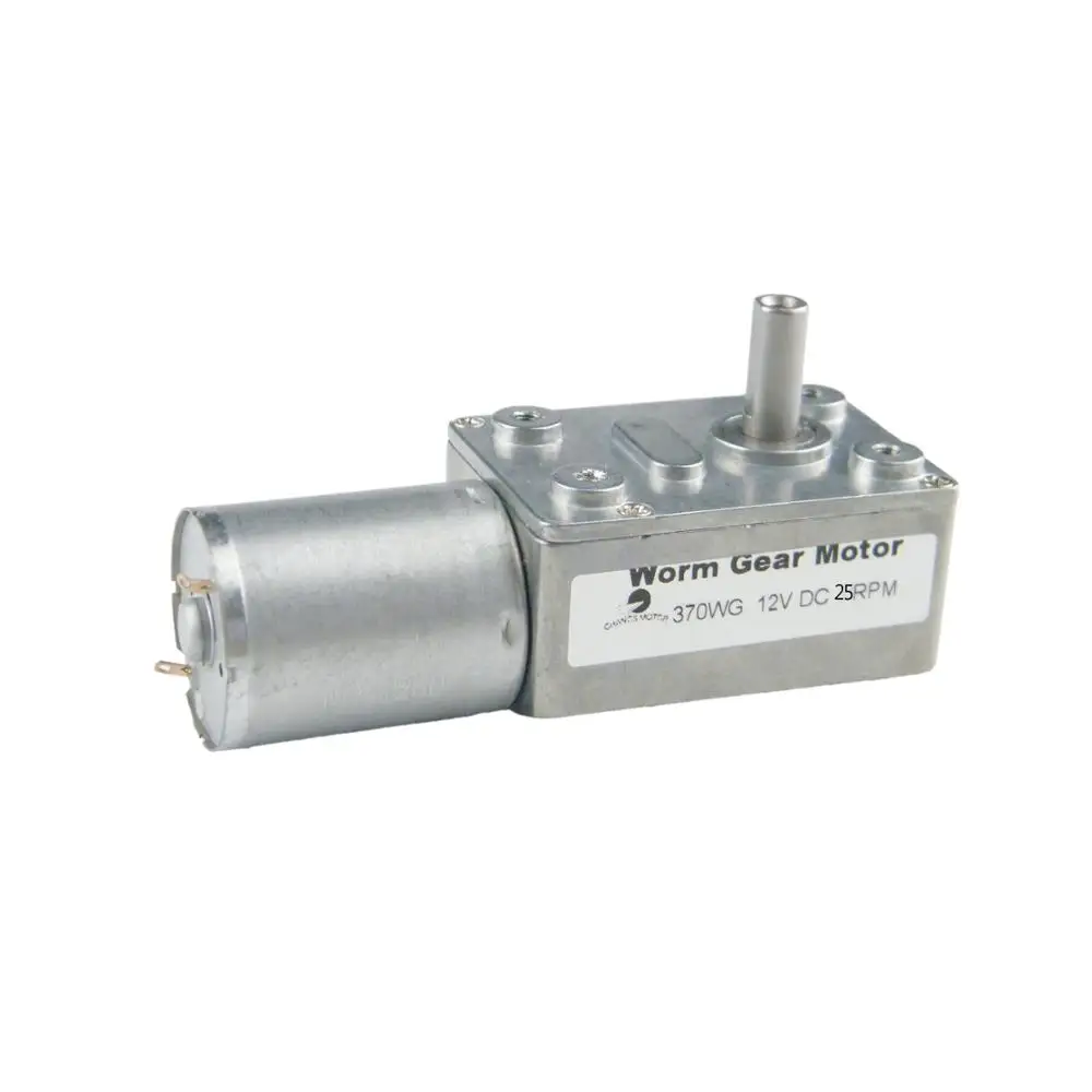 CHANCS 370WG DC червь Шестерни мотор, работающего на постоянном токе 12 В в 25 ОБ/мин турбины Электрический мотор редуктора Шестерни мотор коробки для снижения скорости двигателя для Комплектующие для самостоятельной сборки