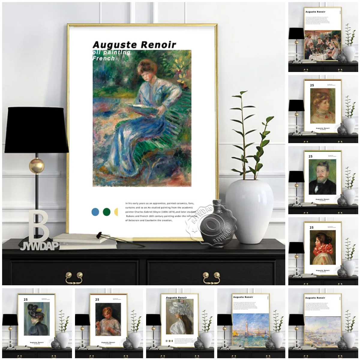 

Auguste Renoir Retro Impressionism Exhibition Museum Posters, The Doges' Palace Oil Painting, France Vintage Home Decor Art Gift