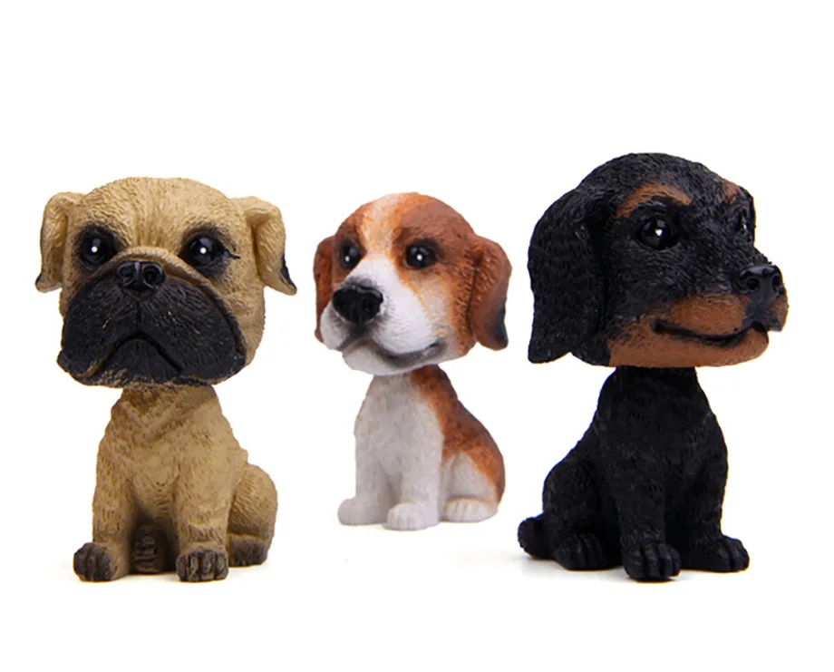 Мини 3D кивающая собака Bobblehead Французский бульдог игрушка Приборная панель автомобиля Декор качающаяся голова игрушка Автомобильные украшения аксессуары авто