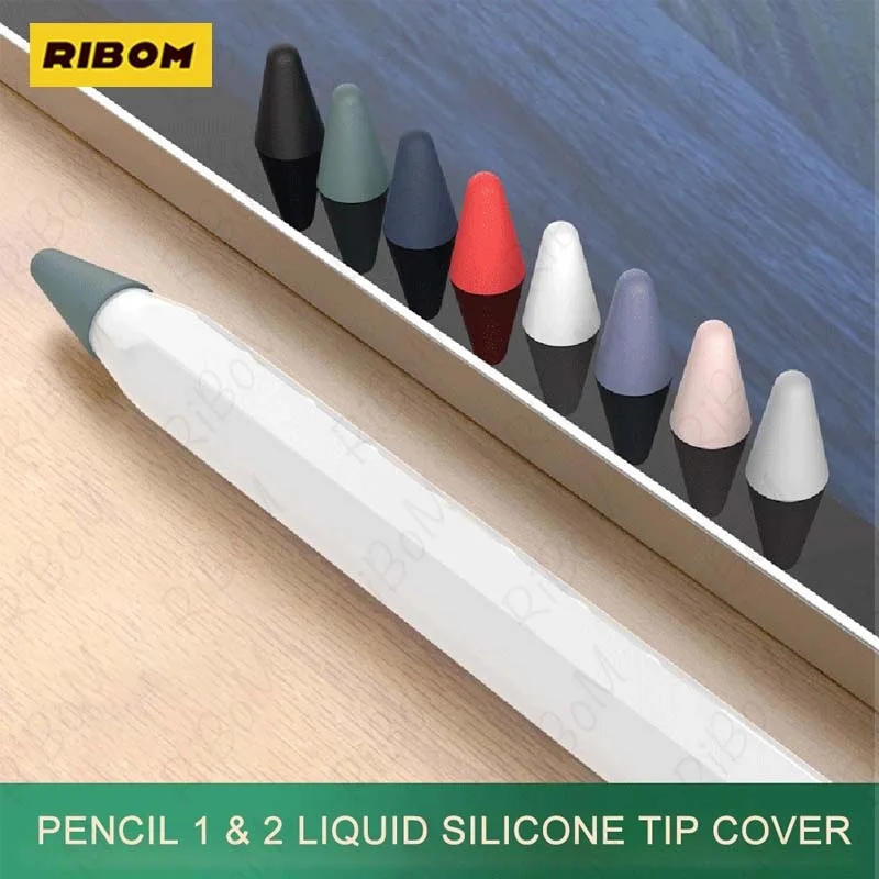 

8pcs Touchscreen Stylus Pen Nib Case Tip Case For Apple Pencil 1 2 Protective Cover Skin For Apple Pencil Silicone Replacement