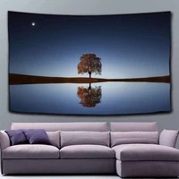 tree leaves tapestry wall hanging seaside sunset landscape tapestries yoga beach towel bohemian decor for home