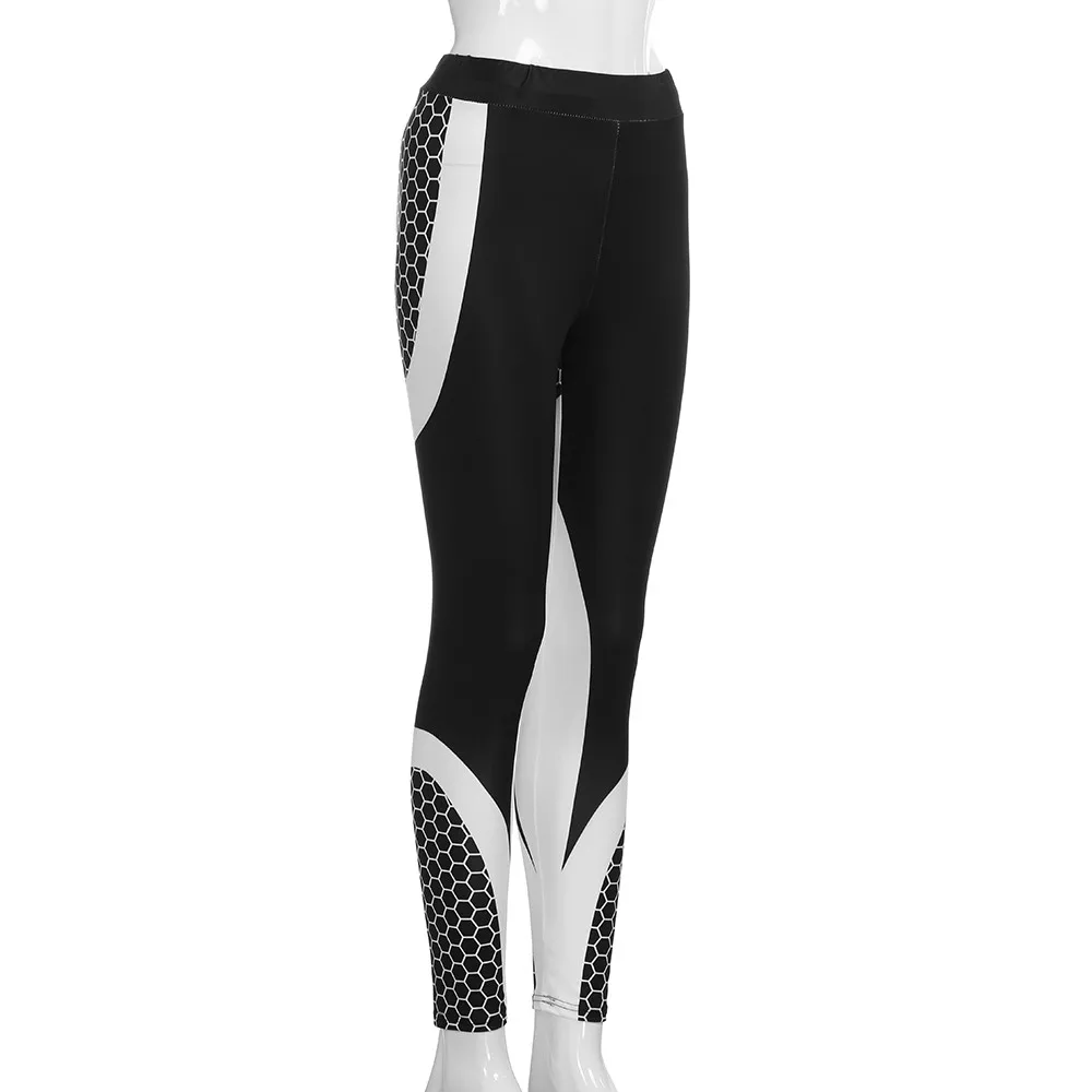 

Womens 3D Print Yoga Skinny Workout Gym Leggings Sports Training Cropped Pants Hip-up High Waist Sports Pockets Active Pants