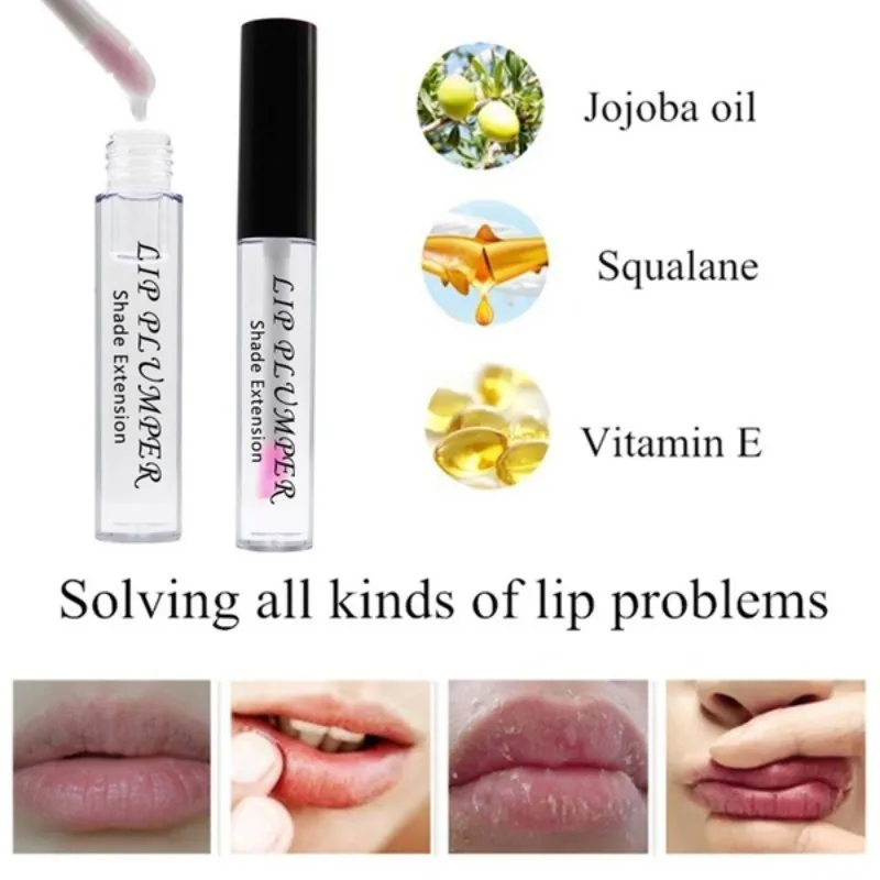 Прозрачное масло для губ с большим ртом эффект изменением температуры блеск