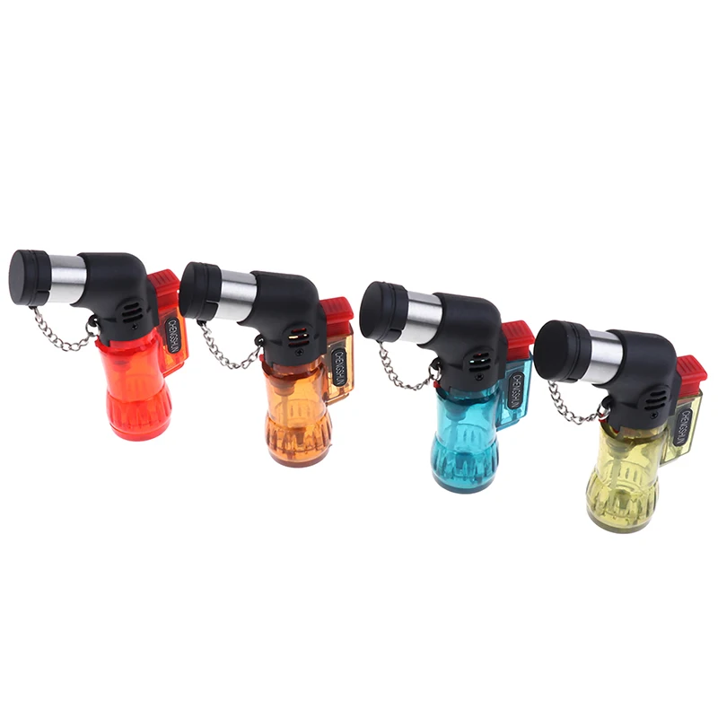 

Mini Butane Jet Torch Cigarette Windproof Lighter Random Color Plastic Fire Ignition Burner Christmas Halloween Gift