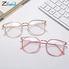 Zilead миопические линзы очки для близорукости силиконовые носоупоры металлические петли модные удобные для унисекс без очков Чехол-1,0-1,5-2,0-4,0