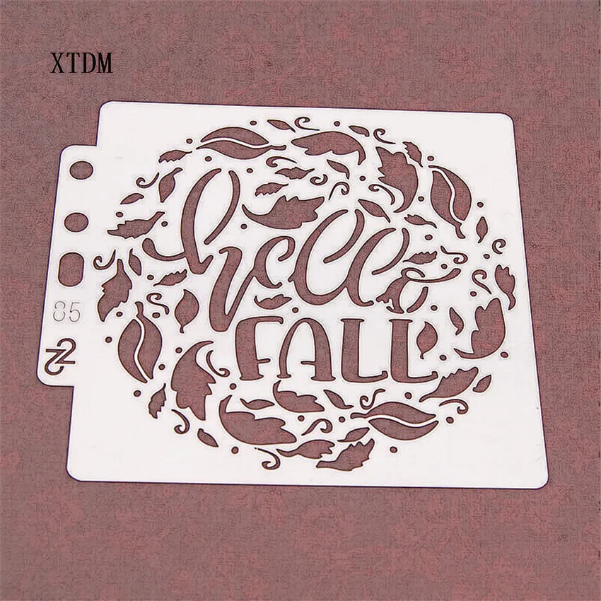 Осенние пластиковые формы Щит DIY торт шаблоны для вырезания Полые Украшения