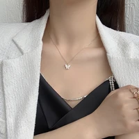 mihan delicate jewelry butterfly pendant necklace popular design spring summer style chain necklace for girl fine accessories