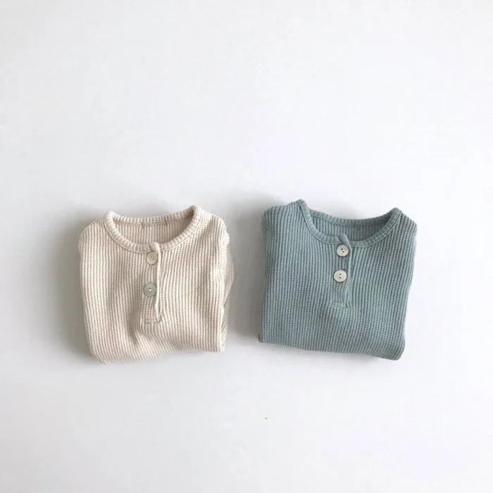 Трикотажная Одежда для новорожденных Сезон весна зима Хлопковый комбинезон в