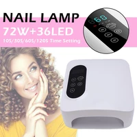 72w uvled nail lamp with 36pcs beads original mr602pro brand new for quick gel varnish multiple nail curing reverse screen