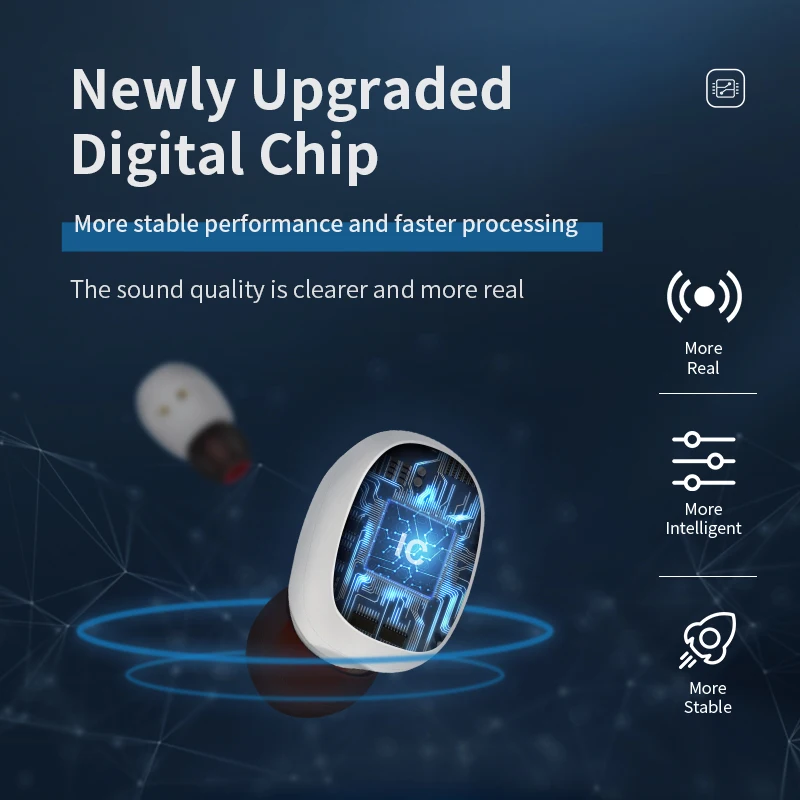 Перезаряжаемый слуховой аппарат Brizgo Невидимый Цифровой усилитель звука для