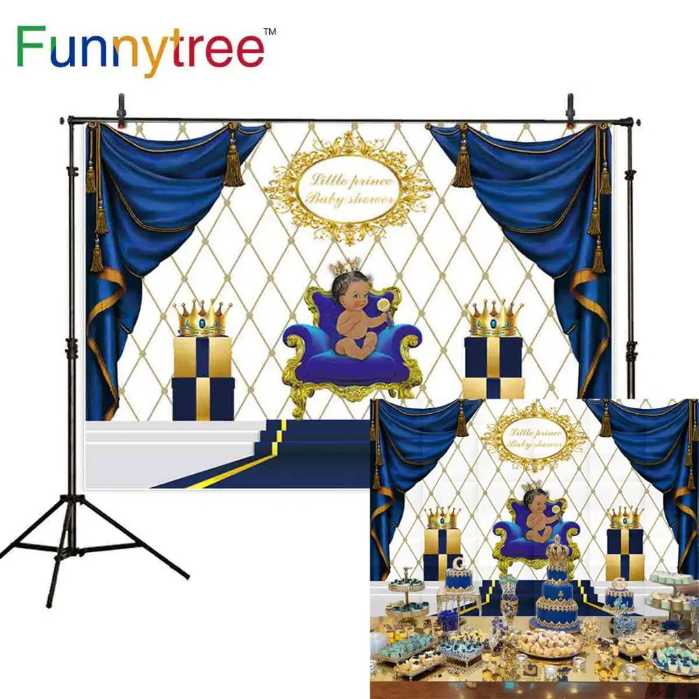 Funnytree Королевский принц детский душ фон рамка украшения для занавесок Корона
