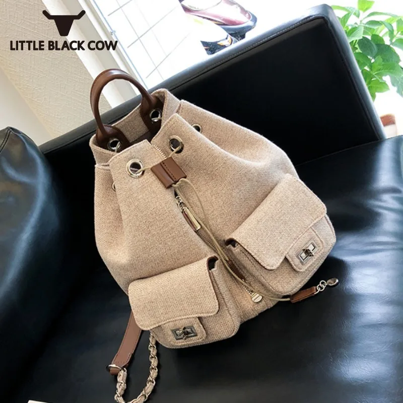 Повседневное школьные рюкзаки из холста маленький дорожный Рюкзак Новая осень