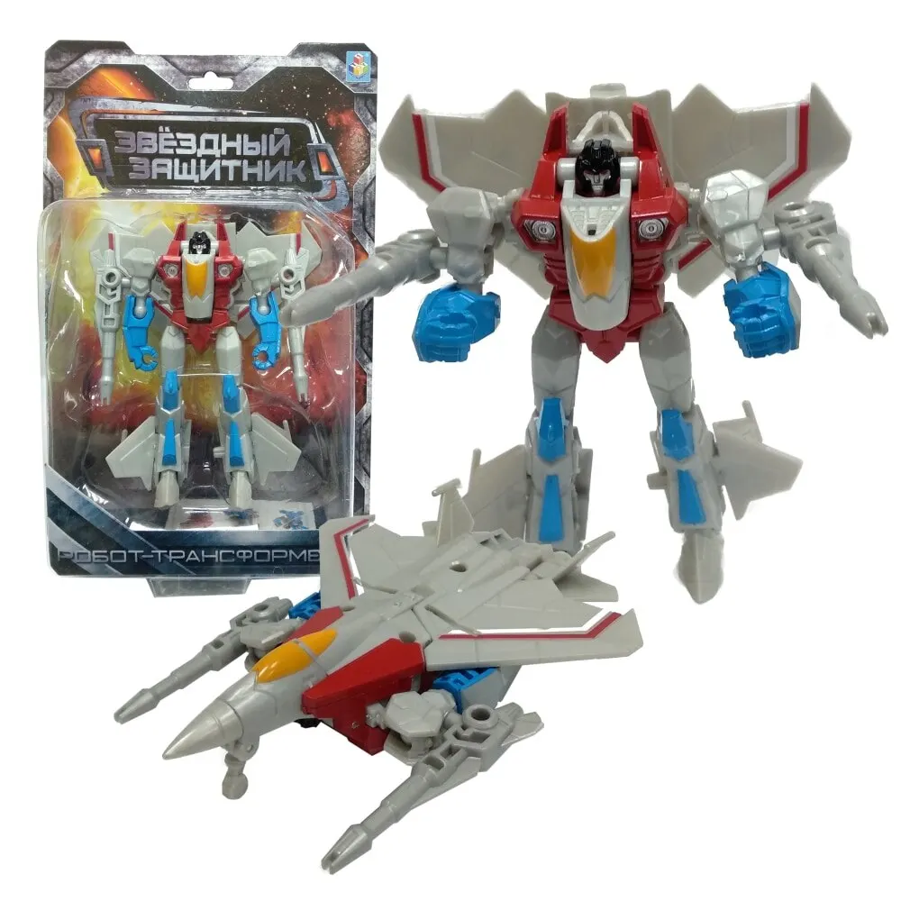 Игрушка Трансформер &quotЗвёздный защитник&quot 1TOY собирается в истребитель.