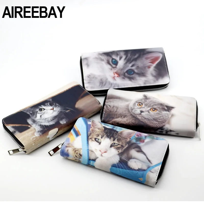 AIREEBAY женские бумажники с 3D принтом Дамский кошелек из мягкой искусственной кожи