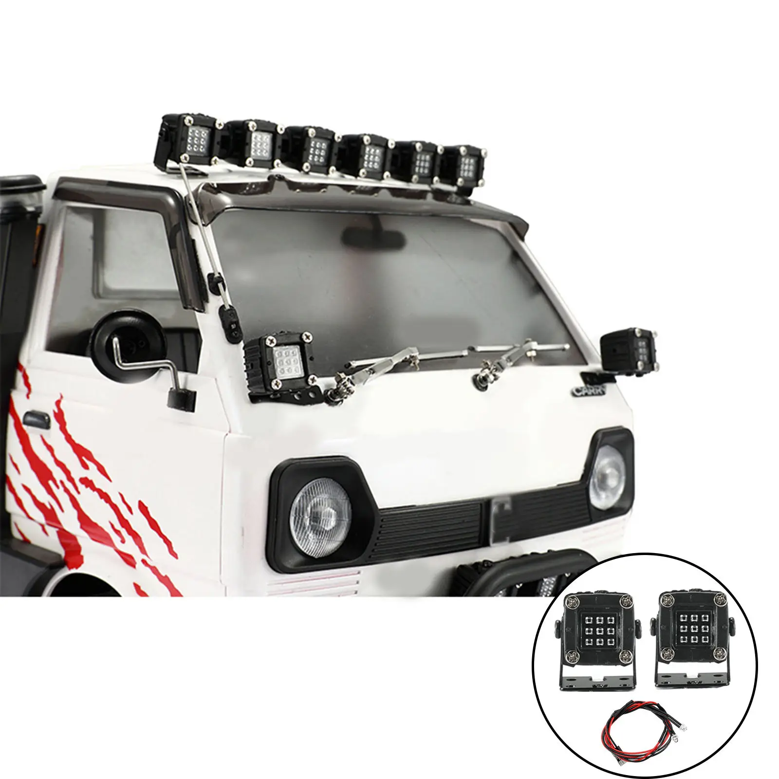 

Запасные части для светодиодных фонарей RC, запчасти для WPL D12 MN 99S, аксессуары «сделай сам», модель автомобиля, багги-грузовика