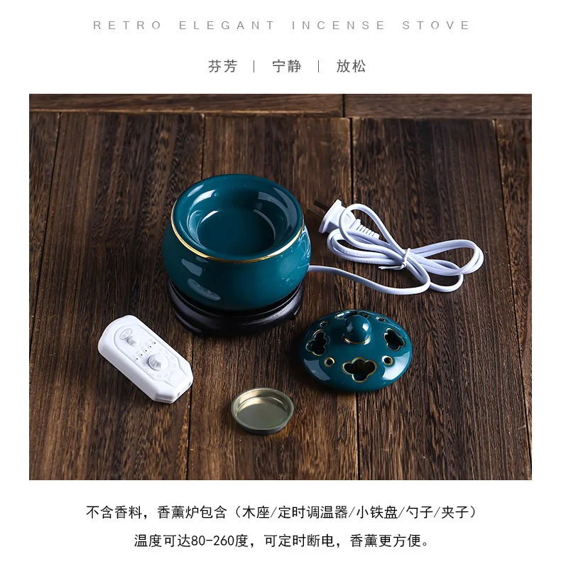 

Nordic Ceramic Incense Holder Electric Essential Oil Candle Burner Home Smoke Diffuser Gift Bruleur Encens Room Decor AC50NB