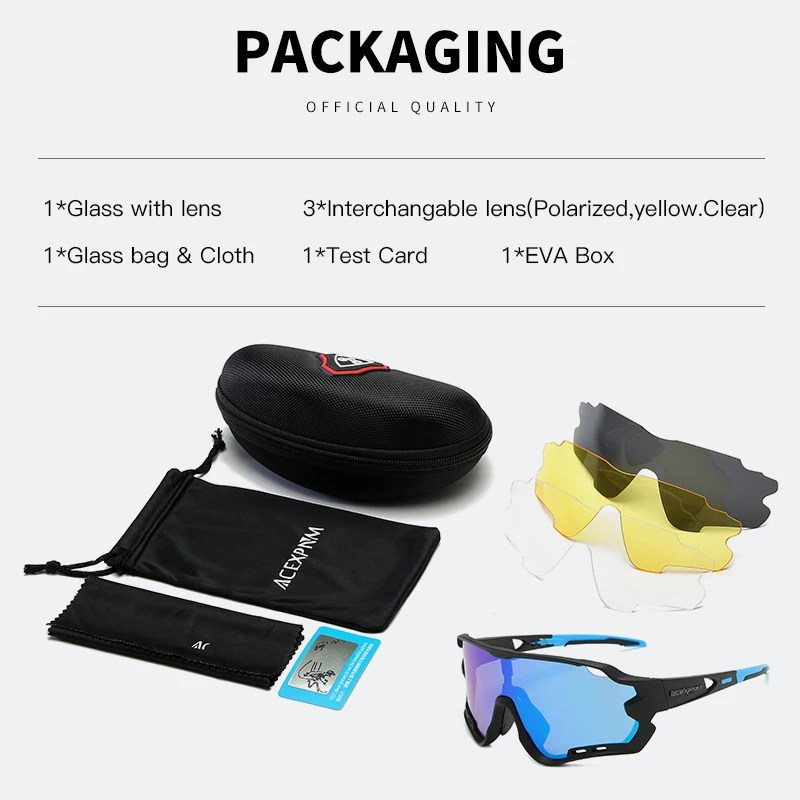 

2021Outdoor Sports Polarized Cycling Glasses Mountain Bike Cycling Goggles 4 Lens Cycling Eyewear UV400 Cycle Sunglasses