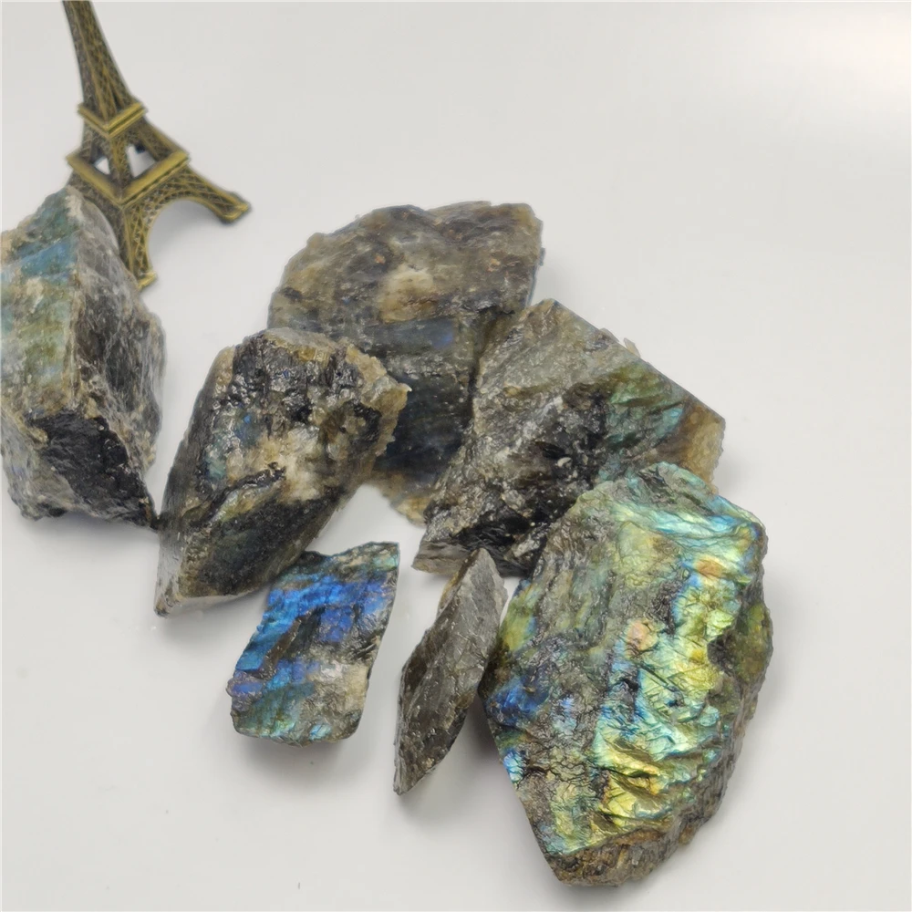 

Natural Colorful Labradorite Crystal Original Moonstone Moonlight Stone Healing Crystals Optical Energy Mineral Rock for Decorat