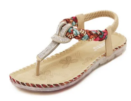 

Summer Sandals Women T-strap Flip Flops Thong Sandals Designer Elastic Band Ladies Gladiator Sandal Shoes Zapatos Mujer 698