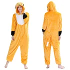 Взрослые пижамы в виде кота, женские и мужские Фланелевые фланелевые костюмы для Хэллоуина, вечевечерние НКИ, медведя, ститча