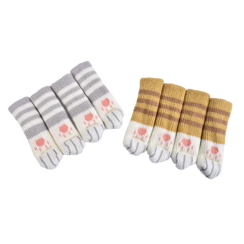 

4Pcs Cat Paw Table Foot socks Floor Protectors Non-Slip Knitting Socks