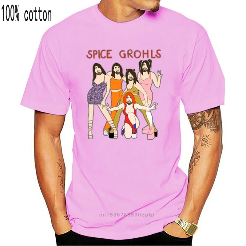 

Новинка, футболка Spice Grohls для мужчин и женщин, одежда больших размеров, футболка из 100% хлопка