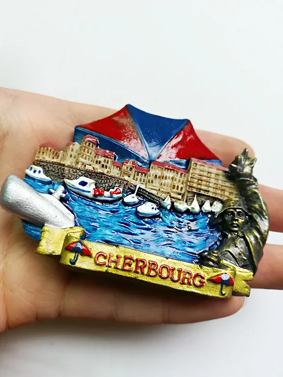 Магнит на холодильник Франция Сувенир Auxerre cherburg Искусство ремесло украшение