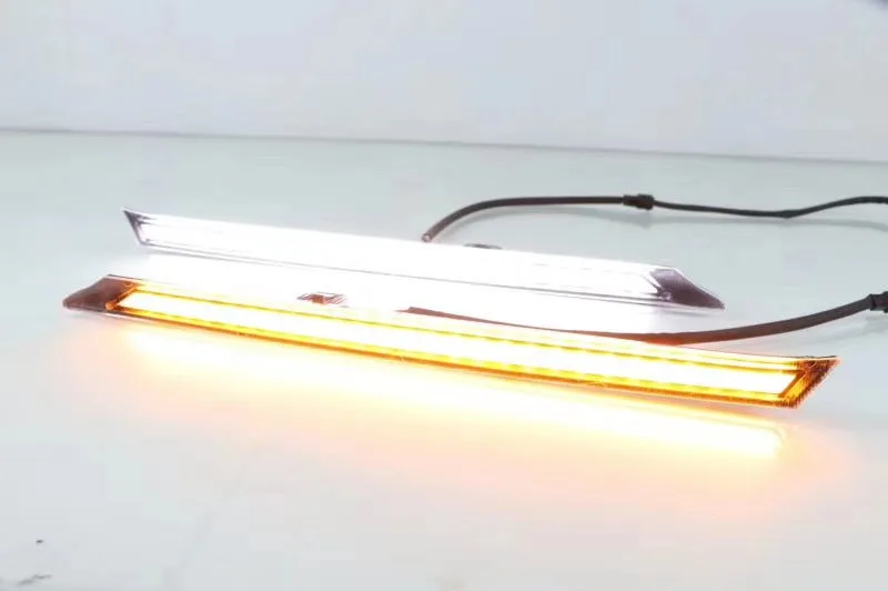 For Toyota RAV4 2019 2020 1 Pair Yellow Turn Signal Function Car DRL LED Daytime running Light Automobile Cover Decoration | Автомобили и