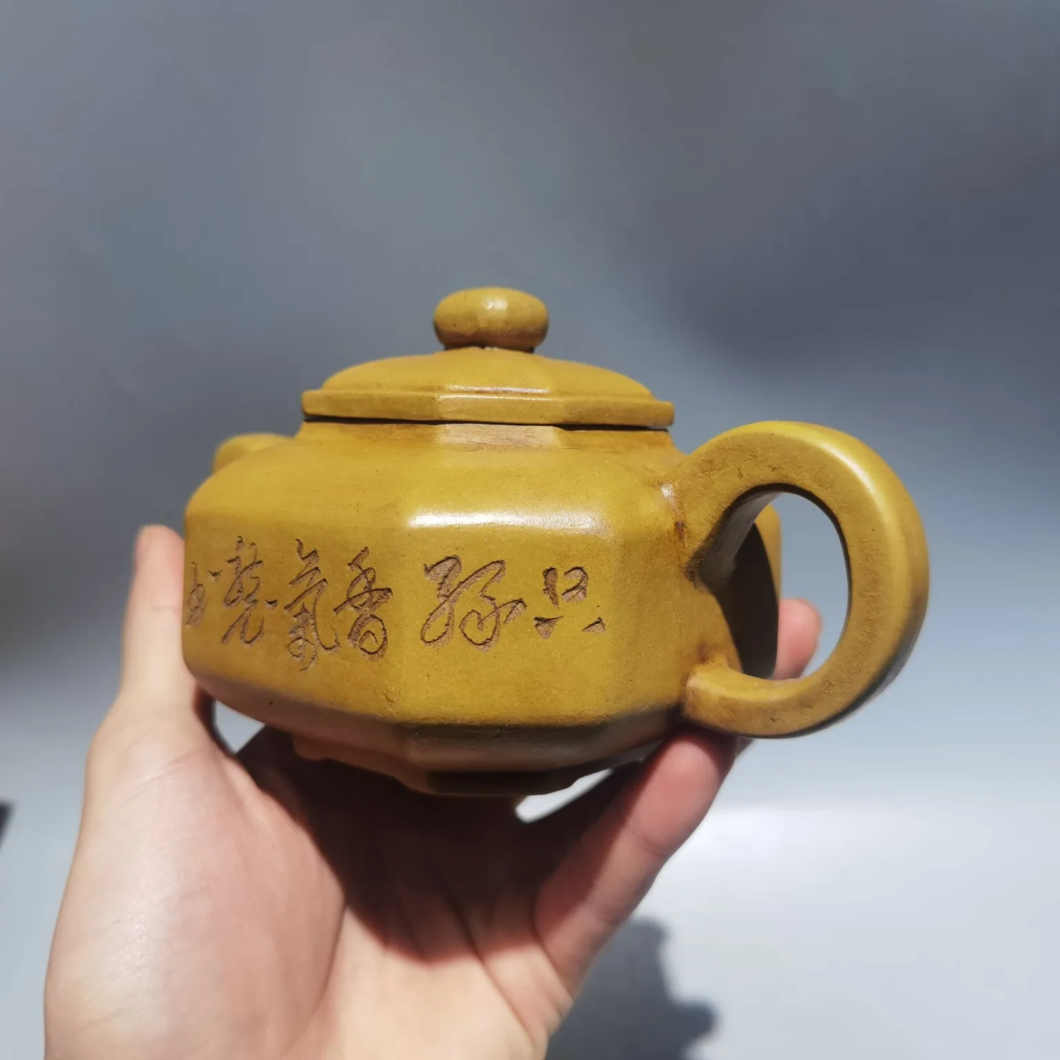 Фарфоровая посуда из исинской глины восьмиугольный чайник 7 дюймов ручной работы