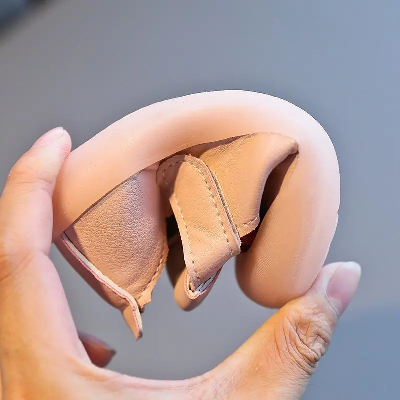 Детская обувь вишневого цвета новая модная корейская детская из искусственной