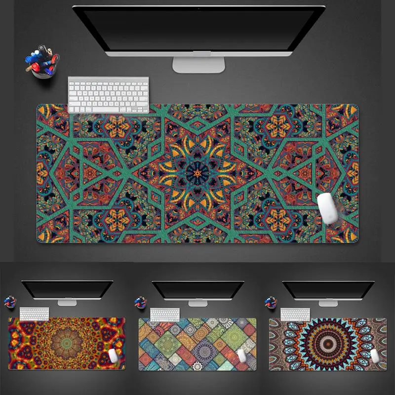 

Mandala Colorful art Keyboards Mat Rubber Gaming mousepad Desk Mat Desk Gamer Large Mouse Mat pad X XL Non-slip Laptop Cushion