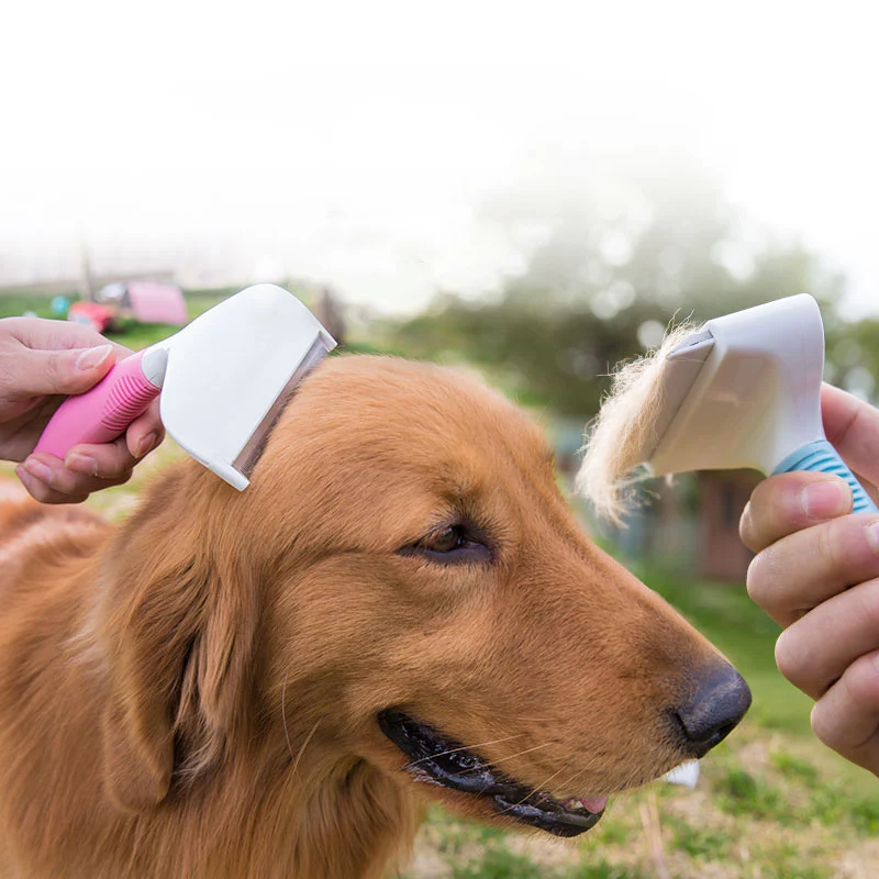 Щетка для груминга домашних животных с лезвием из нержавеющей стали