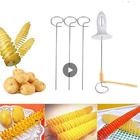 Нож для нарезки картофеля измельчитель Tornado спираль из нержавеющей стали машина для нарезки картофеля ручной слайсер жареной картошки Пособия по кулинарии устройства для картофеля Чипсы Maker Кухня инструмент