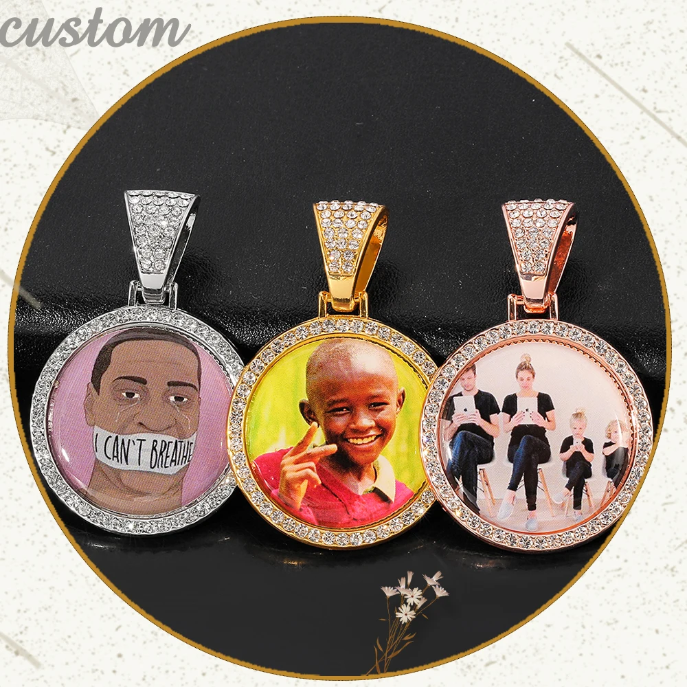 Ожерелье с медальонами на заказ медальоны кубинские/теннисные цепочки стразы