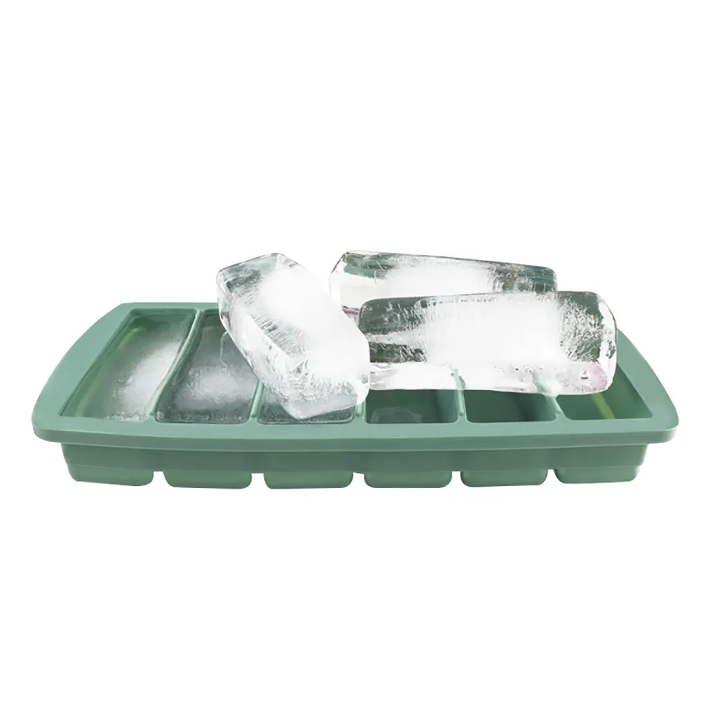 

Strip Shape Ice-Cube Maker Silicone Ice Tray Mold Storage Container With Lids For Ice Cream Party Whiskey Cocktail Cold Drink80