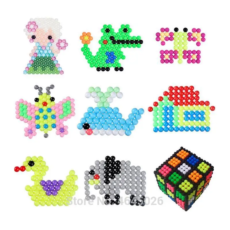 

DIY Fuse Beads Magic Water Creative beads set Pen Tweezer Pegboard Kit Accessories Girls Gift kids toys for Children 8 10 years