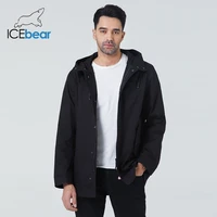 icebear 2021 mens short windbreaker autumn stylish trench coat with a hood high quality mens brand apparel mwf20701d