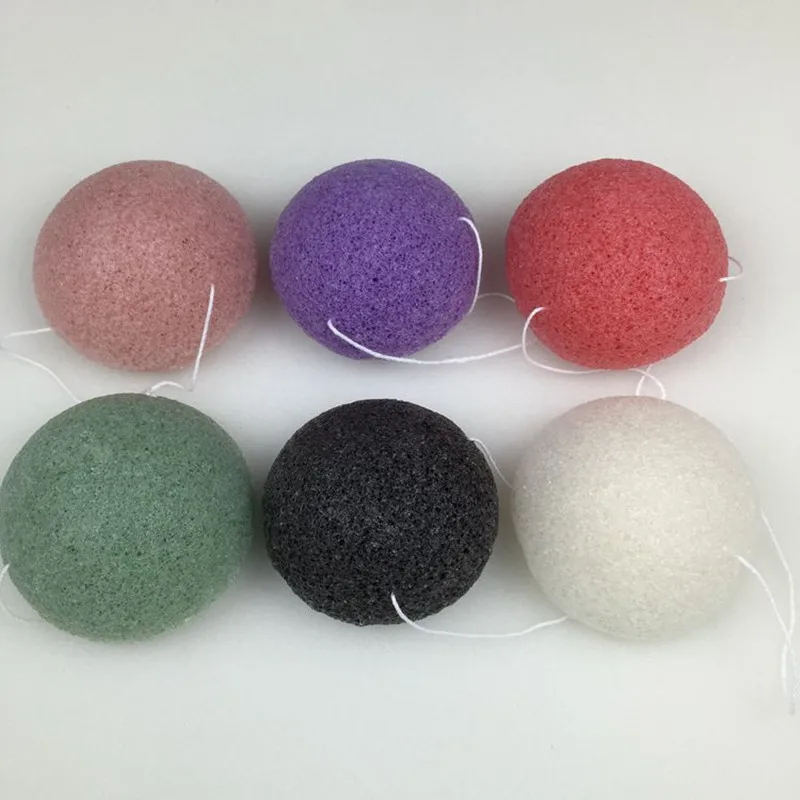 1 шт. натуральная косметика Konjac Puff бамбуковый уголь Очищающая губка для макияжа средство для чистки лица гладкая Красота Эфирное средство Konnyaku