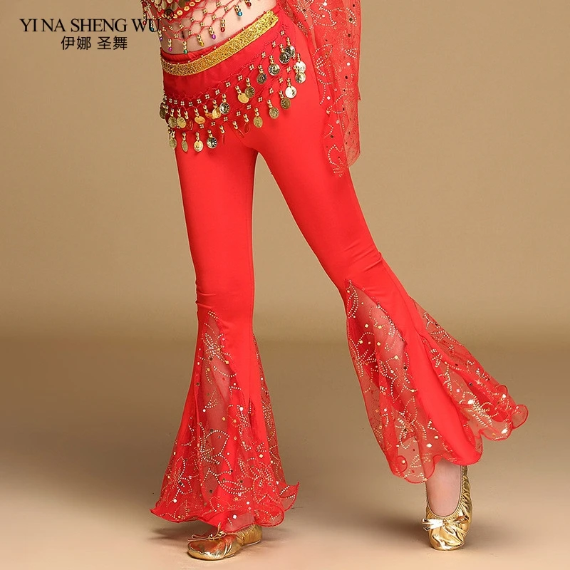 Детские брюки для танца живота из молочного шелка 3 вида цветов тренировочный